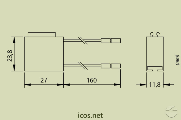 Dimensiones de Filtro Supresor CA12-250 (AC)