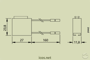 Haga clic para ampliar Dimensiones de Filtro Supresor CA12-250 (AC) Dimensiones de Filtro Supresor CA12-250 (AC)