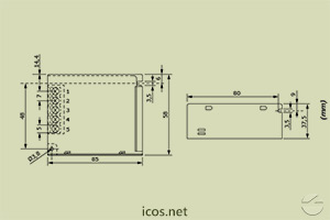 Haga clic para ampliar Dimensiones de Fuente de Alimentación 24Vdc Dimensiones de Fuente de Alimentación 24Vdc