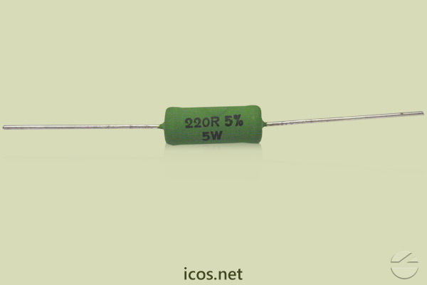 Resistor 220R 5W para la instalación eléctrica de los Sensores de Nivel y Flujo