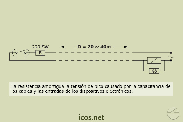 Haga clic para ampliar Esquema eléctrico de sensor para instalación de 20 hasta 40 metros Esquema eléctrico de sensor para instalación de 20 hasta 40 metros