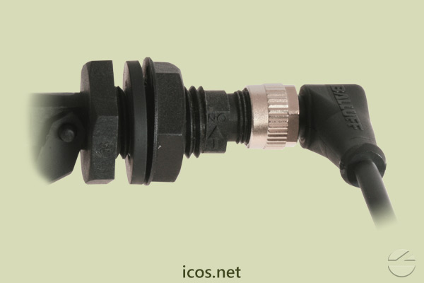 Conector Plug M12 hembra PUR 2m con Sensor de Nivel Eicos