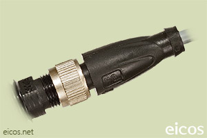 Haga clic para ampliar Montaje del conector hembra M12 recto con sensor Eicos Montaje del conector hembra M12 recto con sensor Eicos