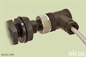 Haga clic para ampliar Montaje del conector hembra M12 90° con sensor Eicos Montaje del conector hembra M12 90° con sensor Eicos