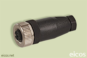 Haga clic para ampliar Conector hembra M12 recto de 4 contactos Conector hembra M12 recto de 4 contactos
