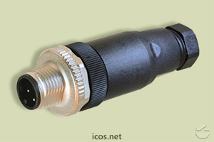Haga clic para ampliar Conector M12 recto macho de 4 contactos sin cable Conector M12 recto macho de 4 contactos sin cable