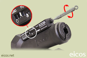 Haga clic para ampliar Ajuste de sensibilidad del sensor de flujo Eicos FC10B04 Ajuste de sensibilidad del sensor de flujo Eicos FC10B04