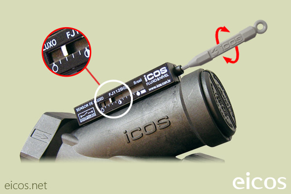 Haga clic para ampliar Ajuste de sensibilidad del sensor de flujo Eicos FJ112B04 Ajuste de sensibilidad del sensor de flujo Eicos FJ112B04