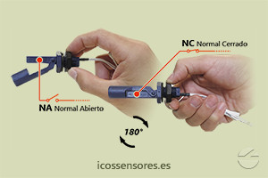 Haga clic para ampliar Funcionamiento NA o NC del sensor de nivel LA26M-40 Funcionamiento NA o NC del sensor de nivel LA26M-40