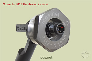 Haga clic para ampliar Plug M12 del sensor de nivel Eicos LA31N-M12 Plug M12 del sensor de nivel Eicos LA31N-M12
