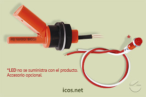 Haga clic para ampliar Sensor de nivel Eicos LF122E-40 y LED Piloto 12Vdc para depósito del radiador Sensor de nivel Eicos LF122E-40 y LED Piloto 12Vdc para depósito del radiador