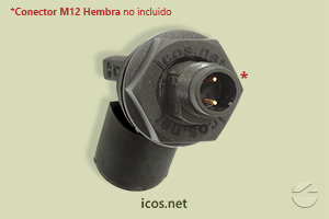 Haga clic para ampliar Plug M12 del sensor de nivel Eicos LF322E-M12 Plug M12 del sensor de nivel Eicos LF322E-M12