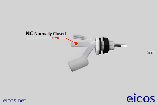 Funcionamiento NC del sensor de nivel LB16M-40