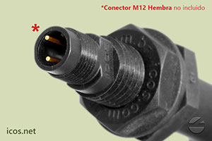 Haga clic para ampliar Plug M12 del sensor de nivel Eicos LE451-M12 Plug M12 del sensor de nivel Eicos LE451-M12
