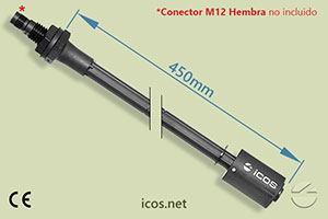 Haga clic para ampliar Sensor de nivel Eicos LE451-M12 para líquidos Sensor de nivel Eicos LE451-M12 para líquidos