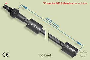Haga clic para ampliar Sensor de nivel Eicos LE452-1-M12 para líquidos Sensor de nivel Eicos LE452-1-M12 para líquidos