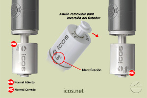 Haga clic para ampliar Funcionamiento NA o NC del sensor de nivel LV42A-40 Funcionamiento NA o NC del sensor de nivel LV42A-40